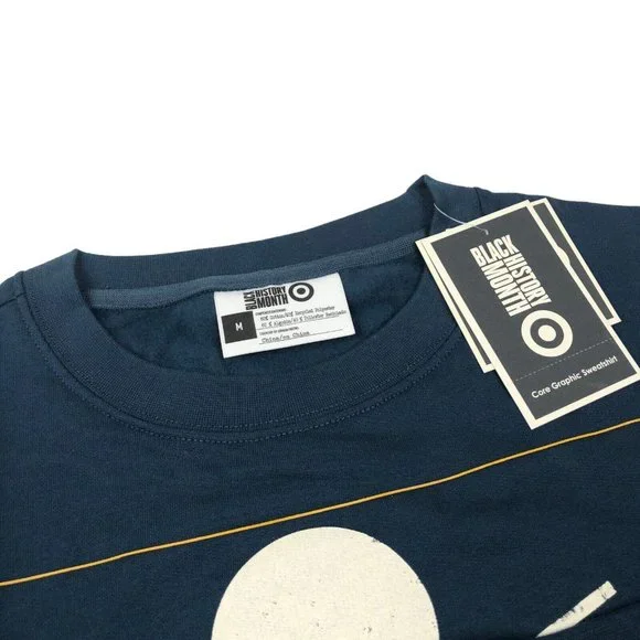 NEW Black History Month Graphic Sweatshirt Mens Medium Beautiful Man Blue Target - Picture 5 of 6